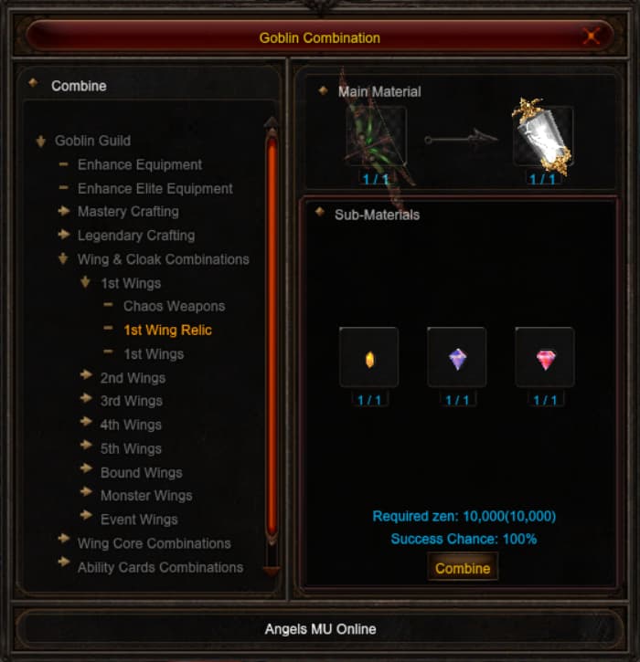 Craft 1st Wing Relic