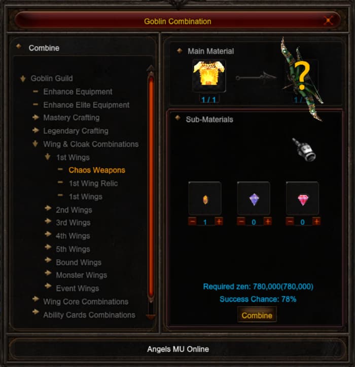 Craft a Chaos Weapon