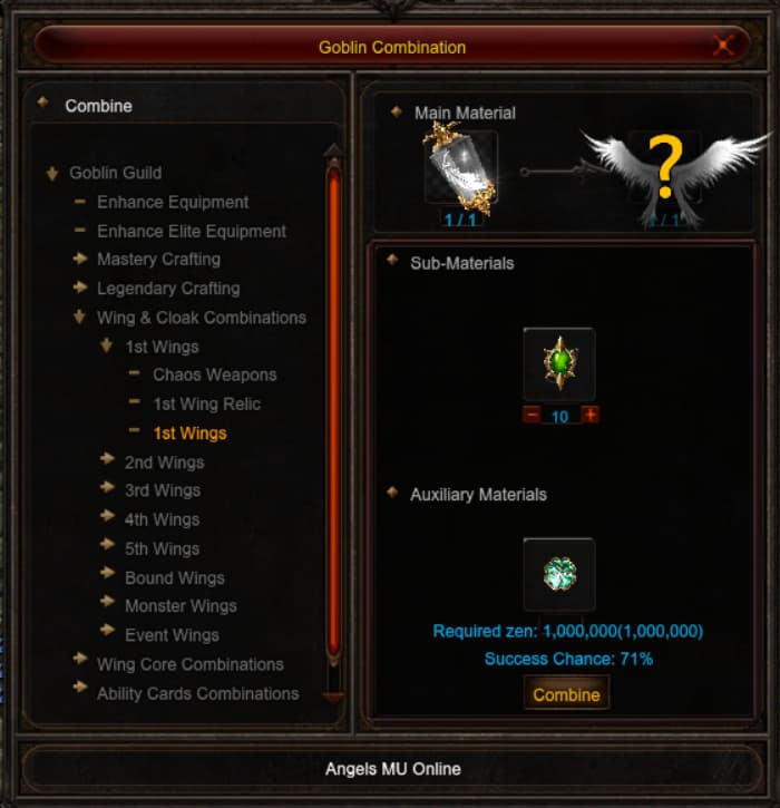 Craft 1st Wings