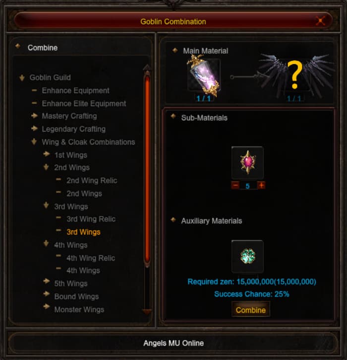 Craft 3rd Wings